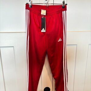 Adidas Tiro Track Pants Youth Large Red White Stripes Zip Ankle New w/ Tags